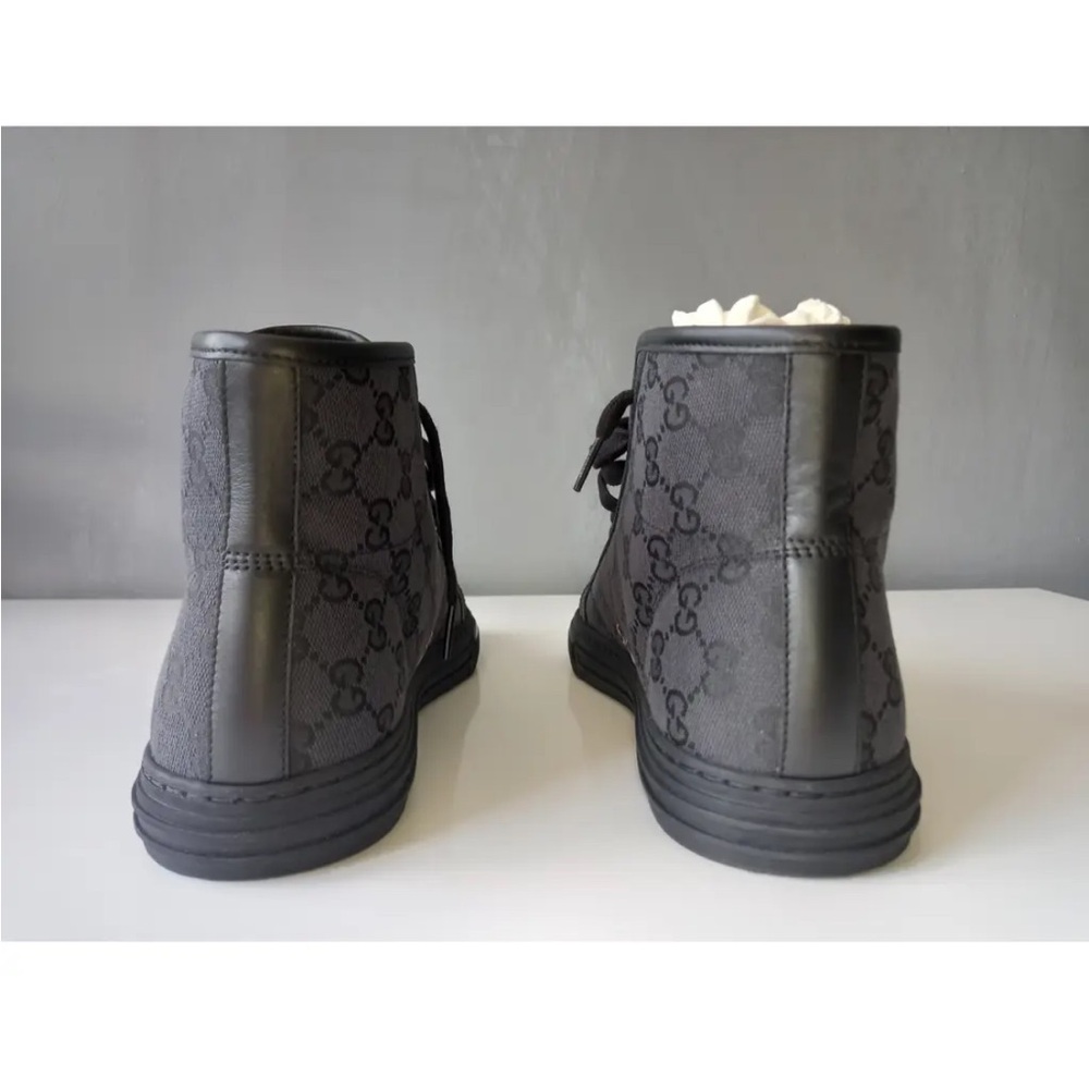 Gucci unisex Black High-Top Sneakers  excellent condition men’s 6 size women’s 8 - Picture 7 of 8